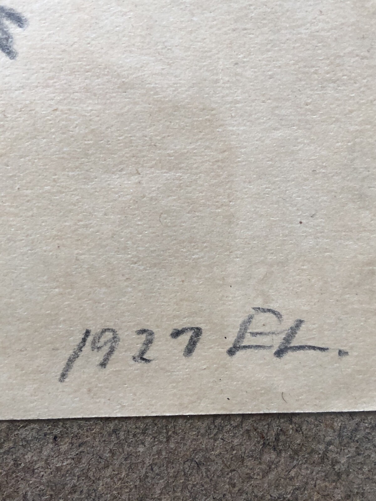 Antique Pencil Drawing Sketch Harbor Fishing Boats Nets Cart Pier Sea 1921