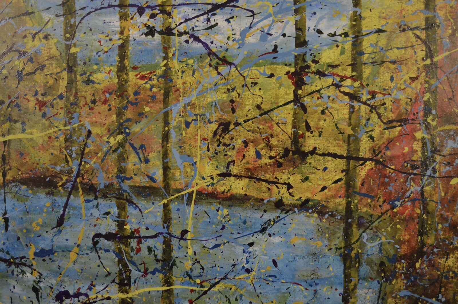 Pollock Landscape Professional Painting 81” X 62”(6ft 9in)Abstract Modern
