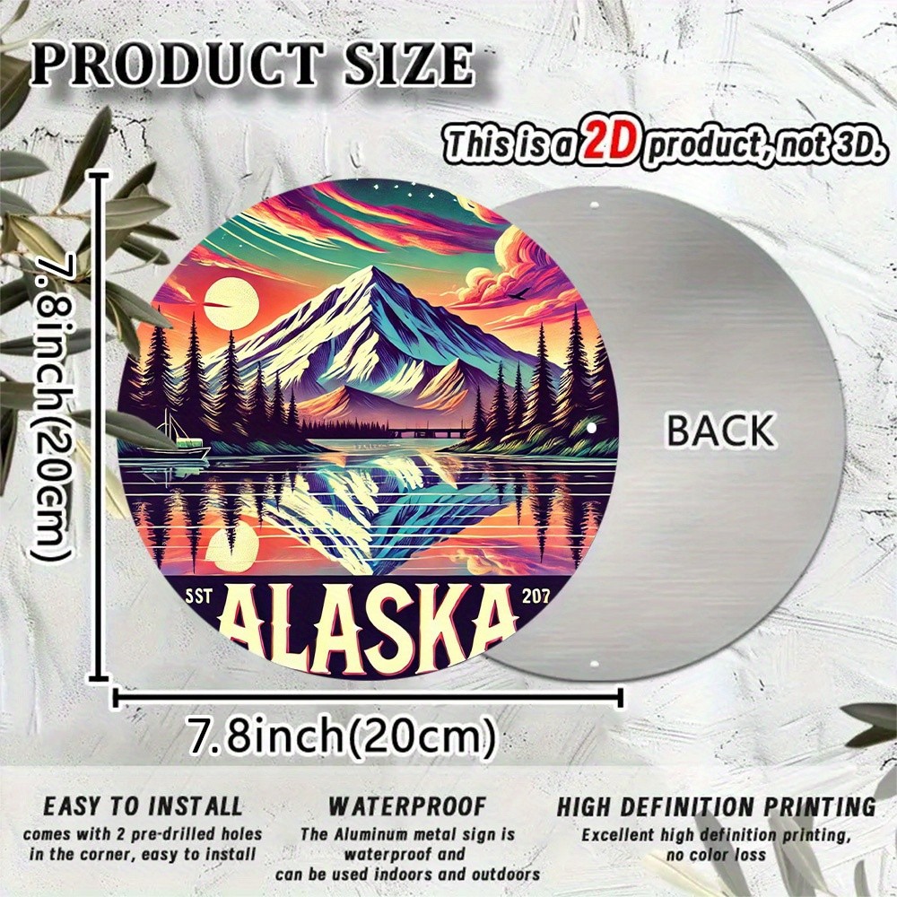787×787 Inch Alaska Northern Lights Aurora Borealis Aluminum Wall Art