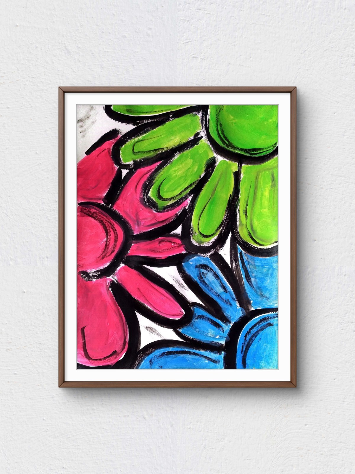Original Colorful 9×12 Acrylic Daisies Impressionist Signed Painting on Paper