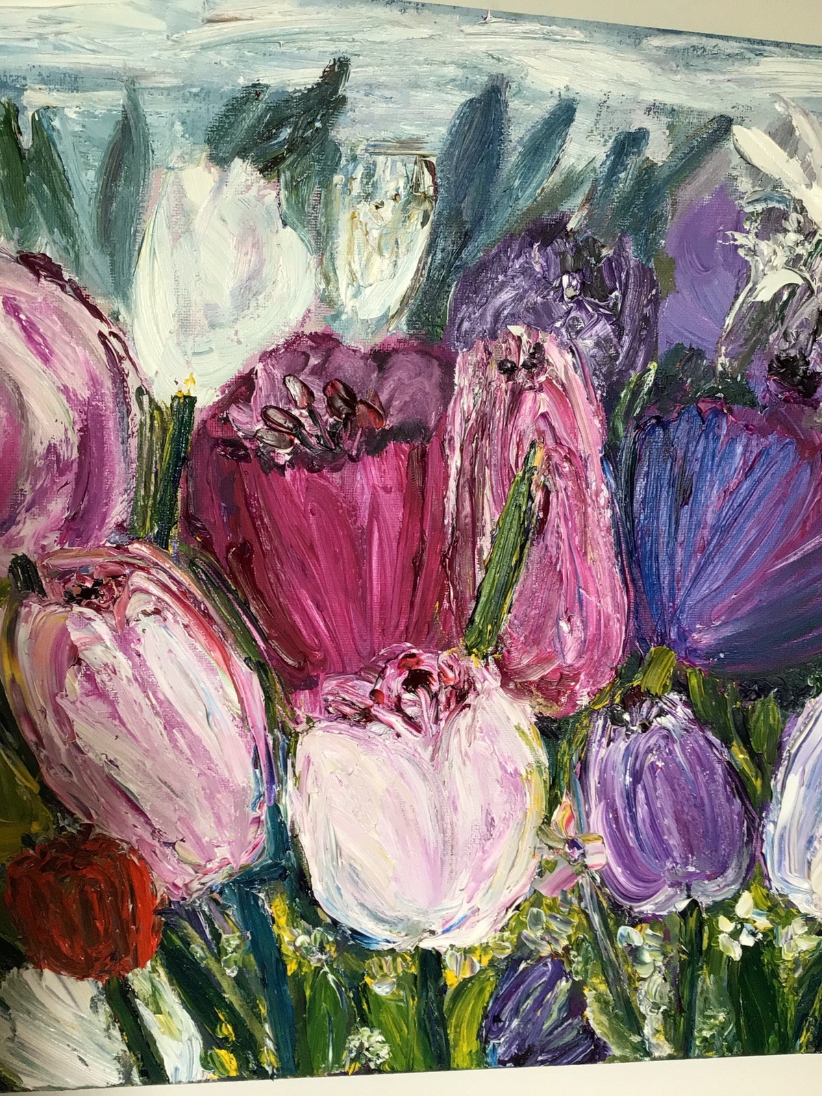 Tulips garden 2. Original Oil Pairing