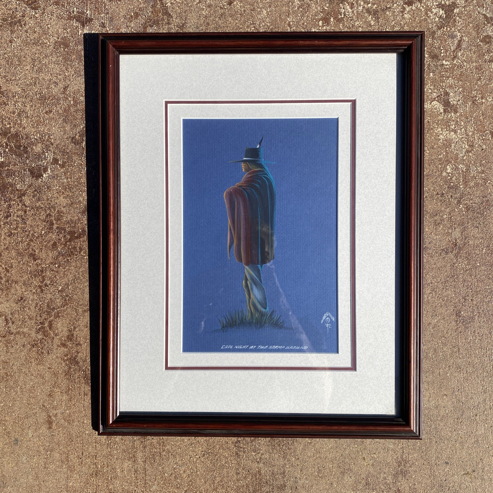 Original framed Painting By Native American Indian Lee Roy Joshua Seminole