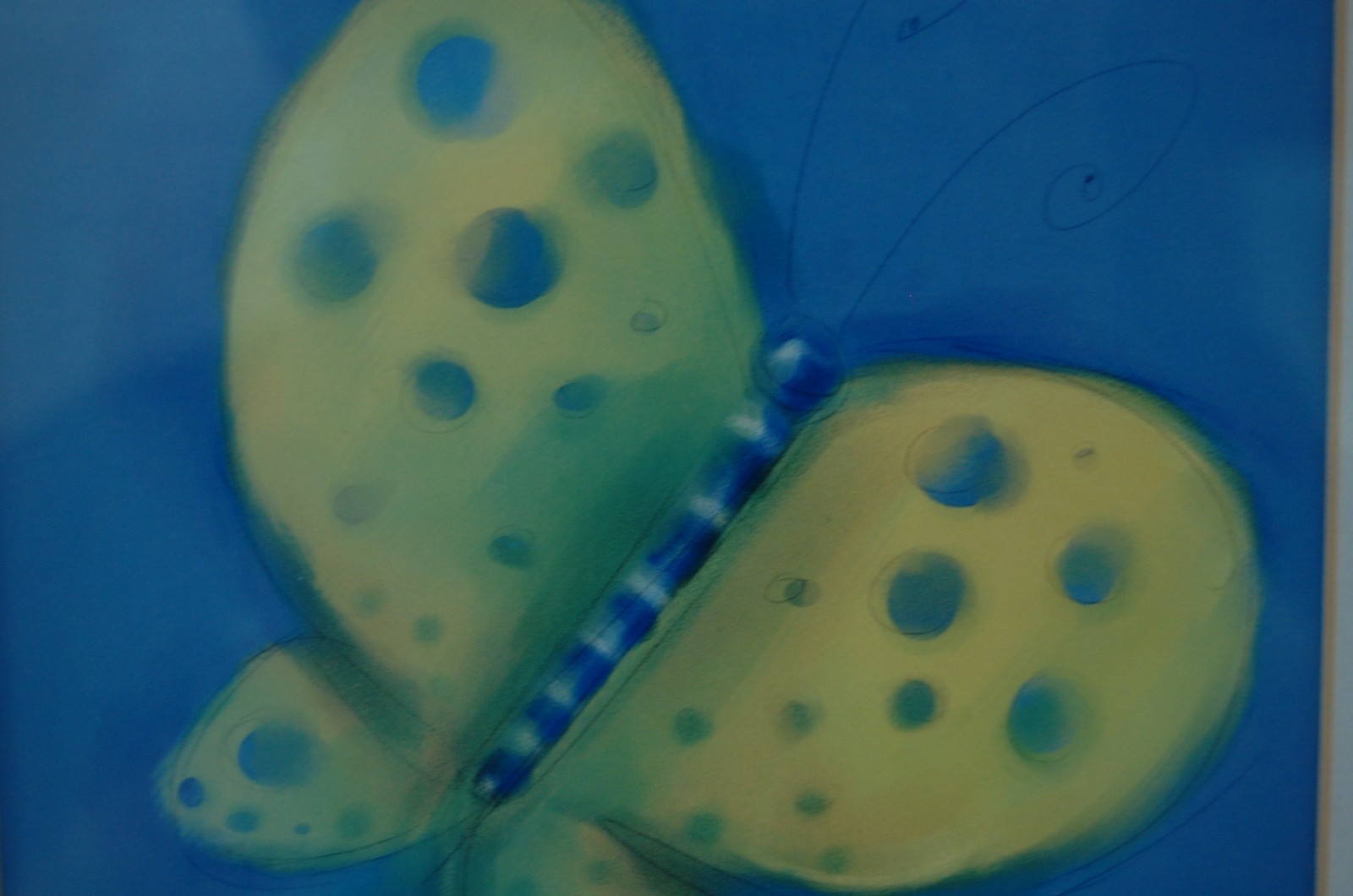 FRAMED VINTAGE 2002 ANTHONY MORROW BUG BRIGHT SERIES COLOR ART PRINT: BUTTERFLY