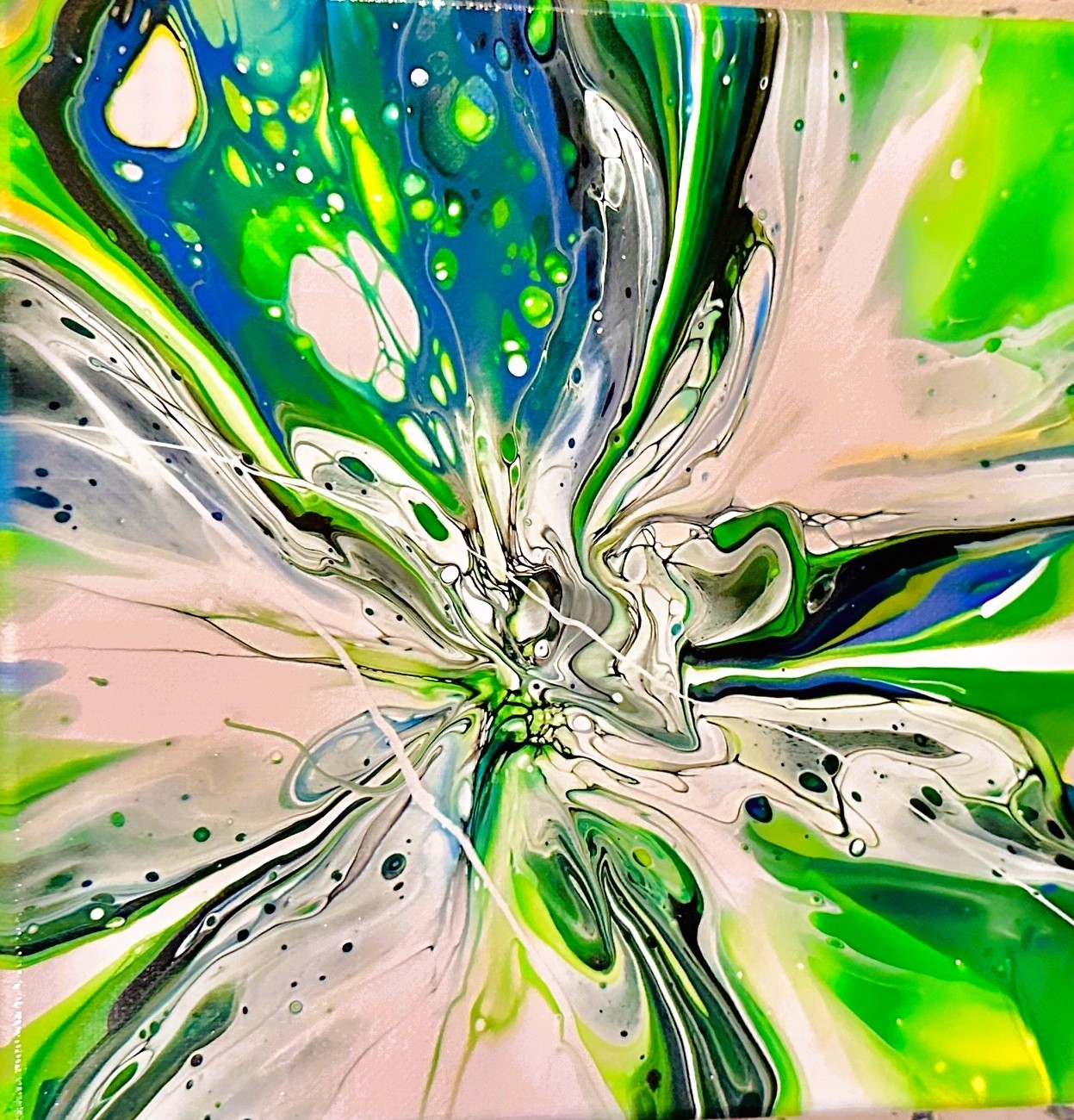 Original Acrylic 8″x8″ Canvas Art OOAK (One of a Kind) Auto, Date, Numbered 1/1