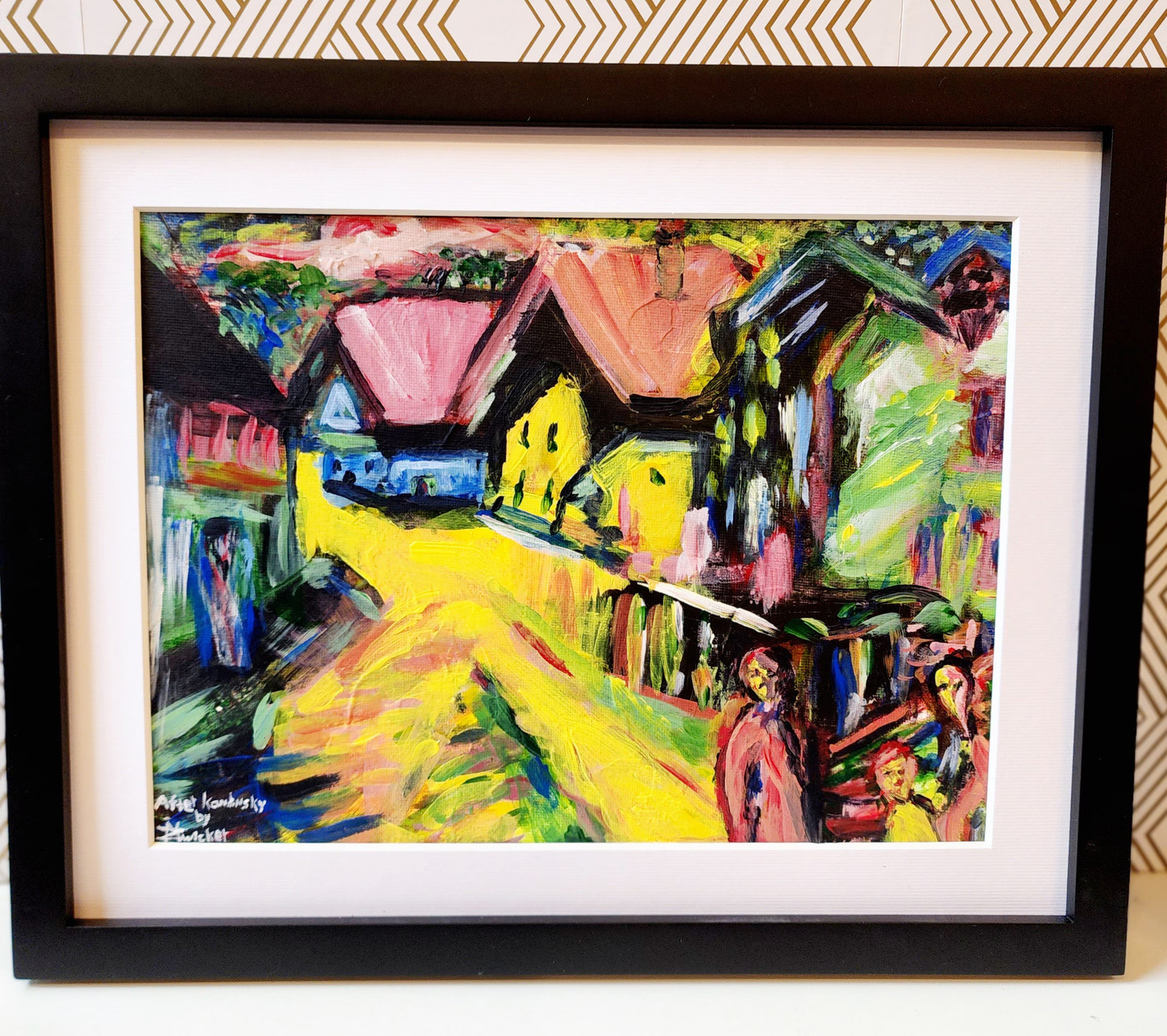 After Kandinsky The Road to Murnau Original Acrylic Painting Expressionist Art