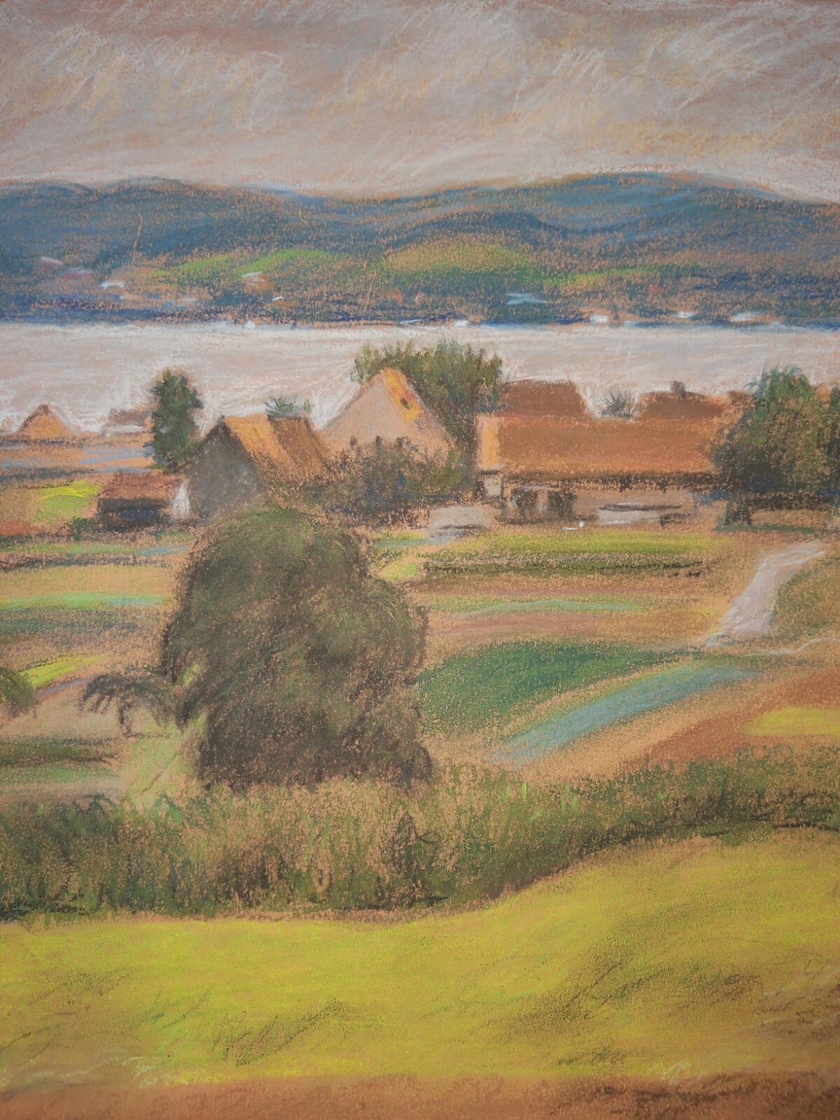 Landscape on the Upper Rhine Lake Constance Black Forest signed EY Edmond YARZ? EDMOND YON ?