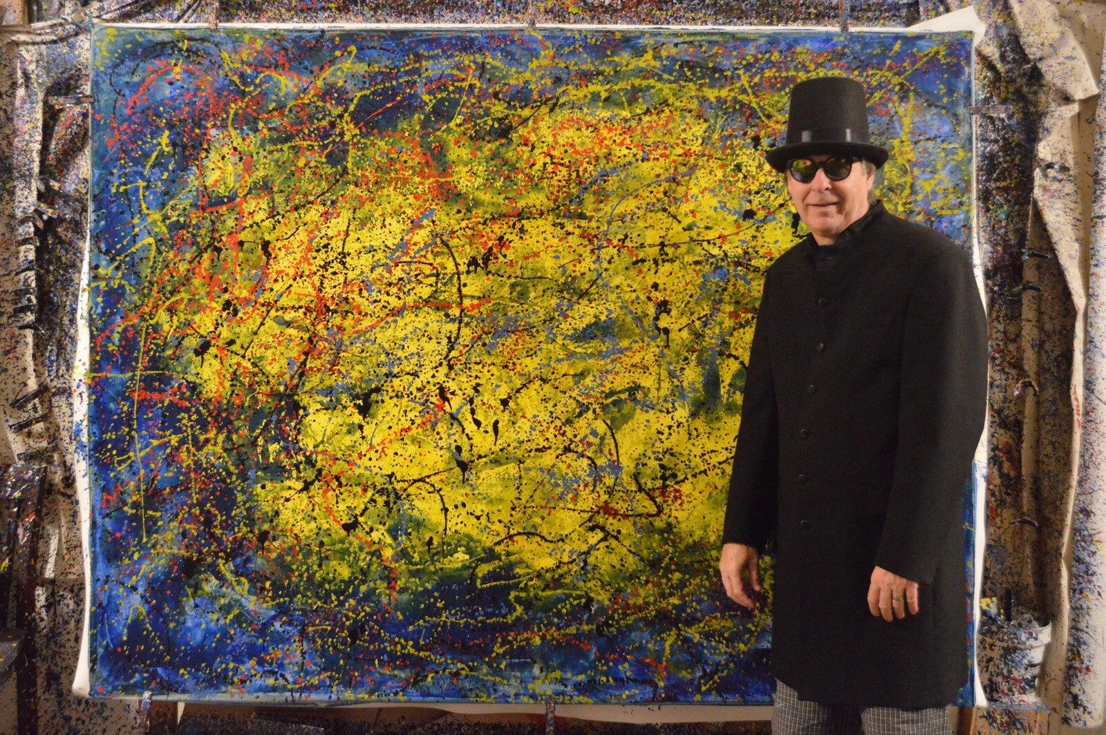 Jackson Pollock style￼ Profession￼al Painting 81” X 62”(6ft 9in)Abstract Modern