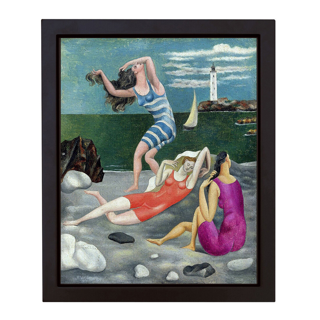 Black Floater-Framed The Bathers by Picasso Canvas Giclee Art (22 in x 18 in)