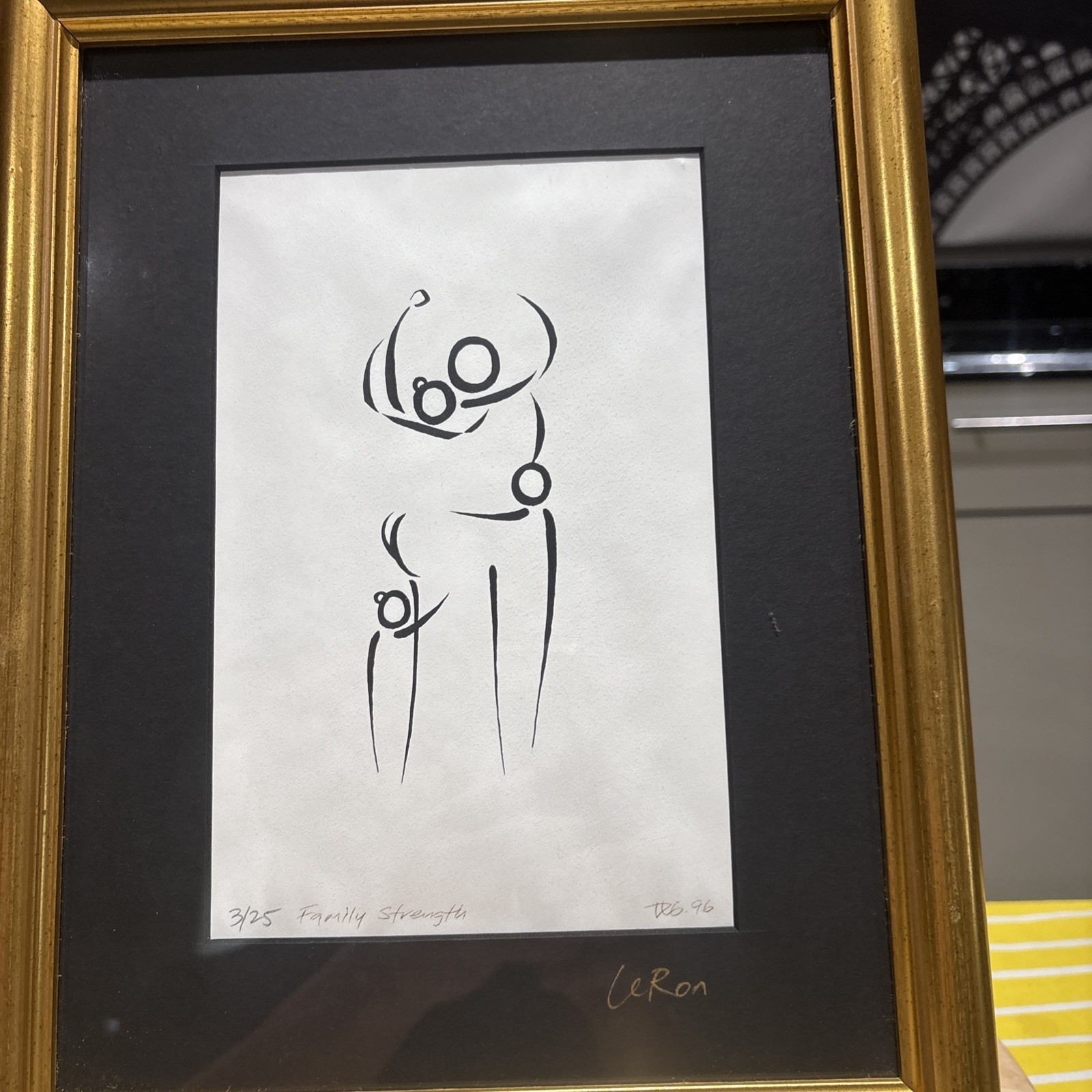 Minimalist Ink By Artist Leron “ Family Strength” Limited Edition Print #3/25