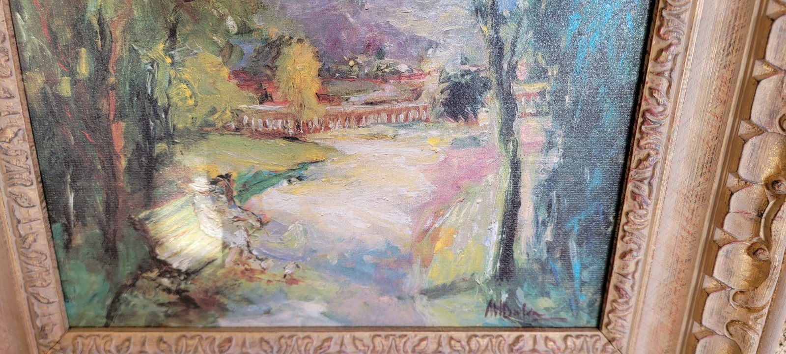$850 ORIGINAL GICLEE PAINTING LANDSCAPE PARK SCENE SHADOW CATCHERS Park III