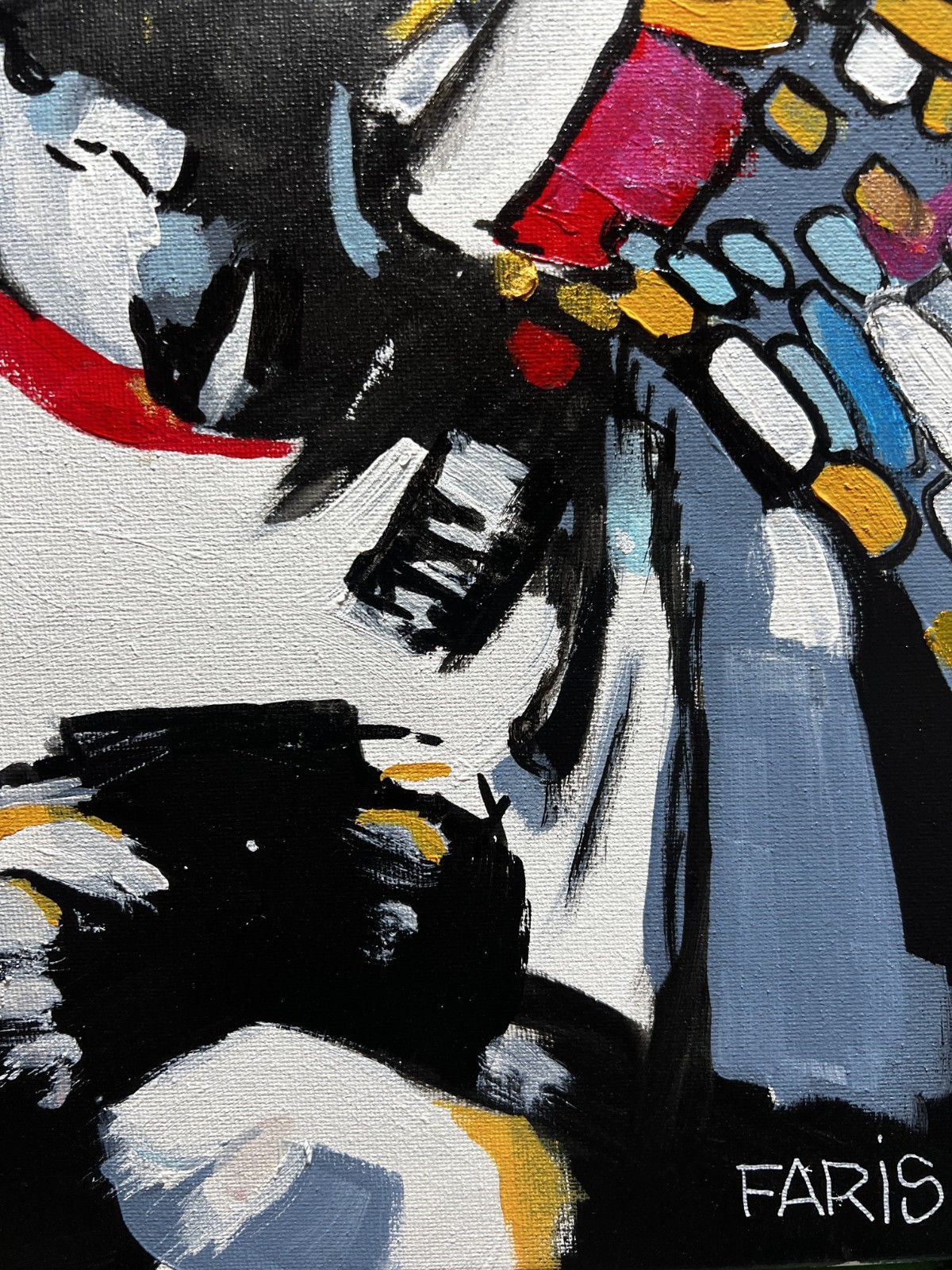 Faris 12×16 Original Modern Abstract Acrylic on Canvas – Messenger – Becoming
