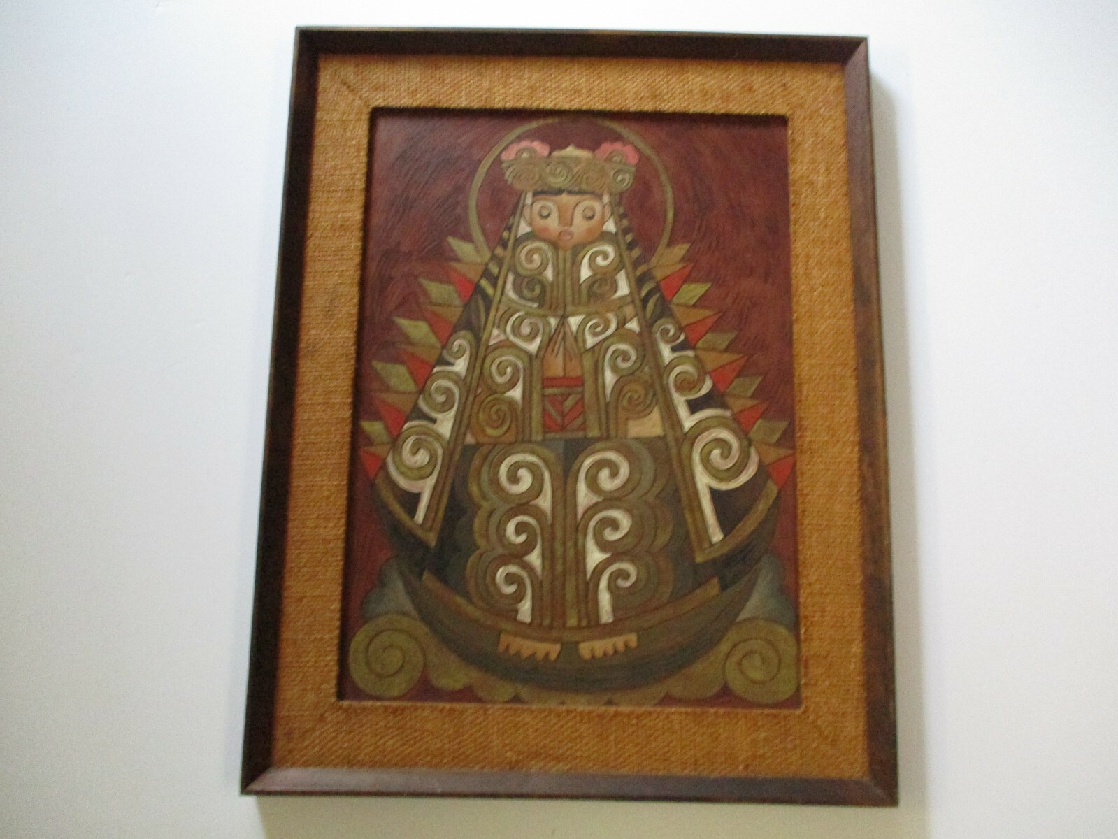JOSE MARIA DE SERVIN OIL PAINTING ON BOARD ICONIC MEXICAN MODERNIST PORTRAIT