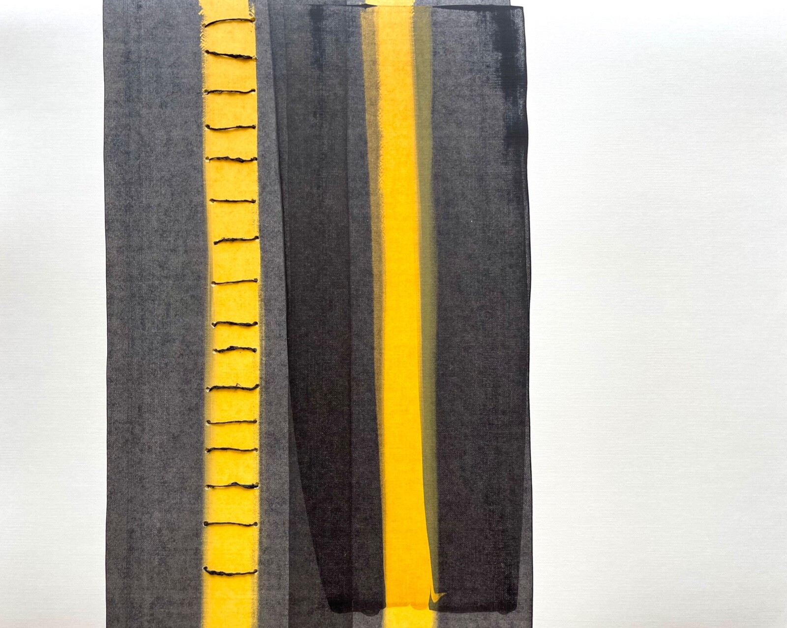 ITALIAN MINIMALIST MIXED MEDIA ON PAPER PAINTINGS SET OF 3