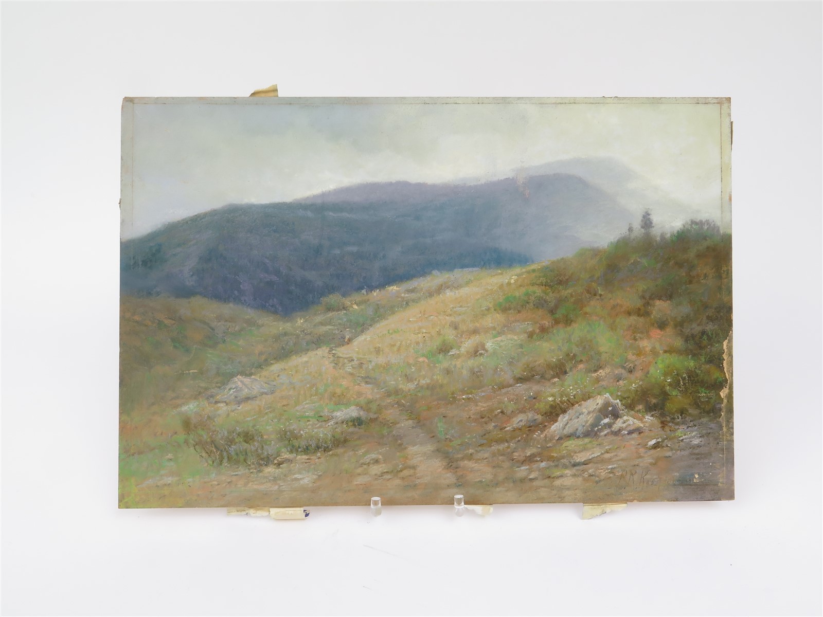 Original Paul R. Koehler Landscape Pastel on Board Foothills, Unframed 12″ x 18″