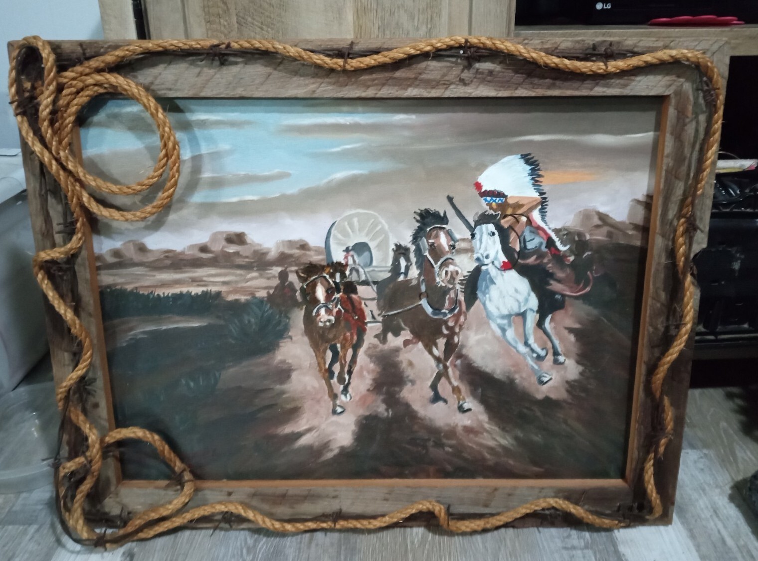 «Bad Luck» Framed Oil Panting By Ken Moeckel