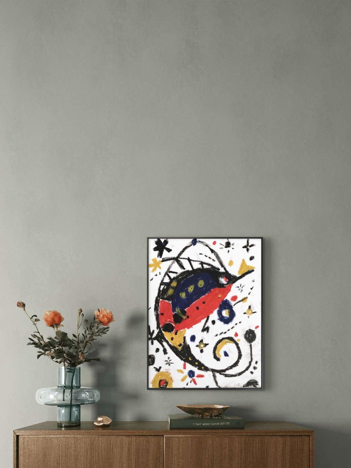 Abstract Bug Monster Botanical Bright Modern Geometric Original 11 by 14 Canvas