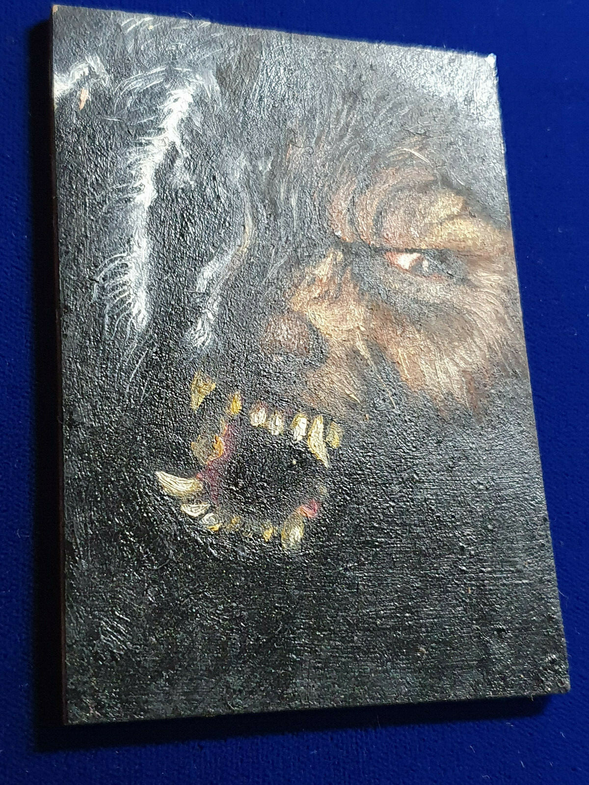 ACEO Original Painting: David Coalburn WEREWOLF HORROR AWESOME!