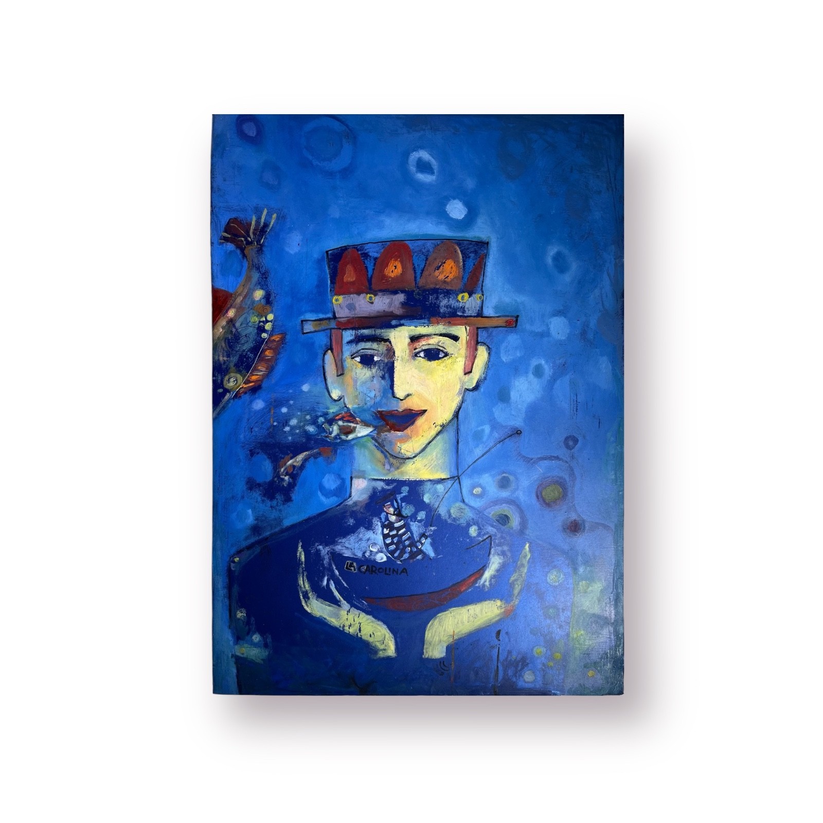 CARLOS GUZMAN. COA.Painting. Contemporary art. Cuban Art. Collectable.