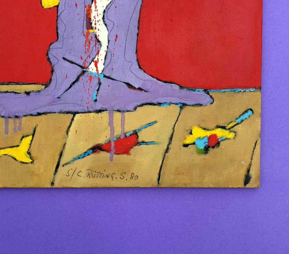 Carsten Schweitz (1929) – Modern Danish Abstract Expressionist Oil, COA
