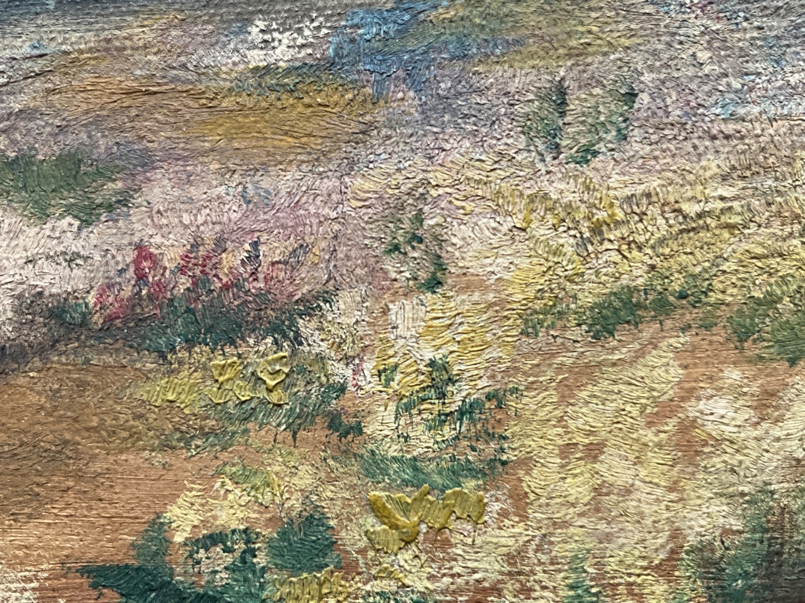 Fine Art Small California Painting Landscape Desert Plein Air Vintage 8″ x 6″
