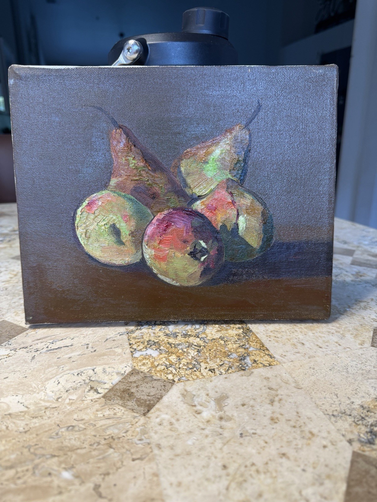 1984 Original Oil Painting Pears Still Life – Classical Realism – Fine Art 8×10