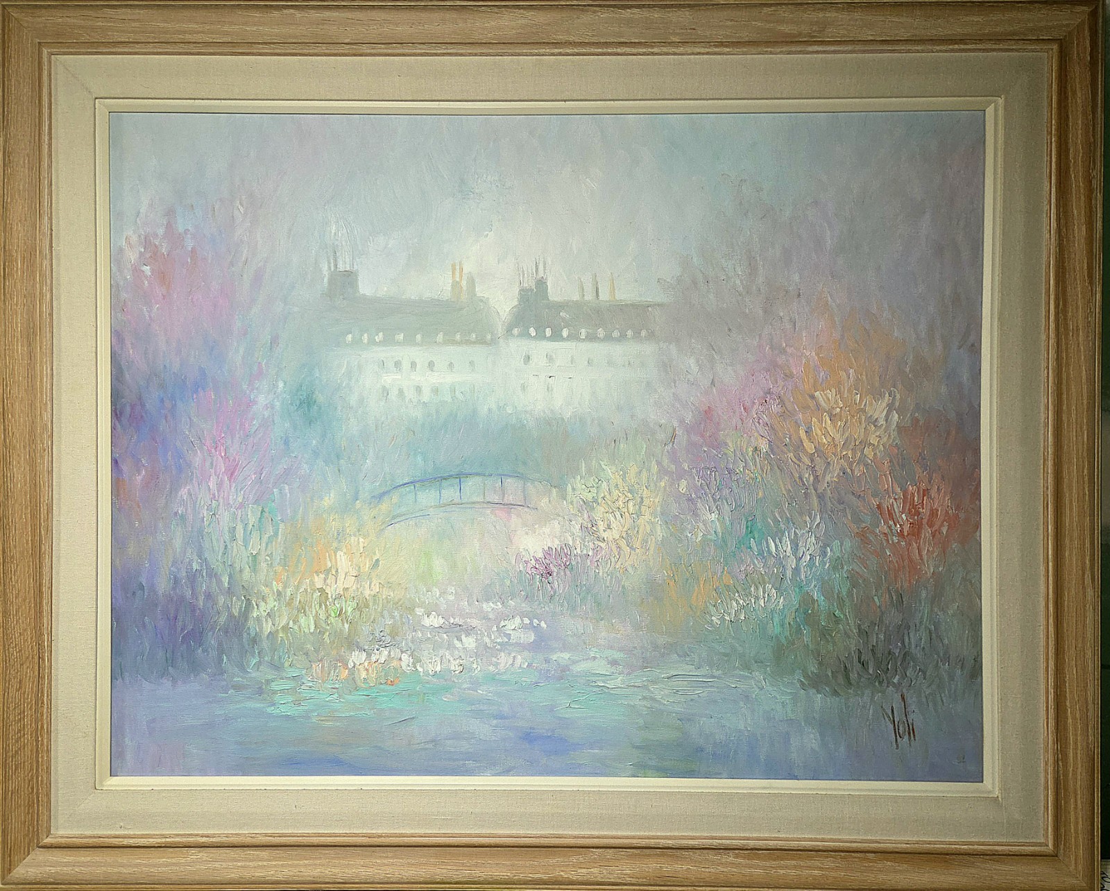 Yolanda YOLI Razzeto Original Oil On Canvas (Untitled) Monet Inspired Landscape