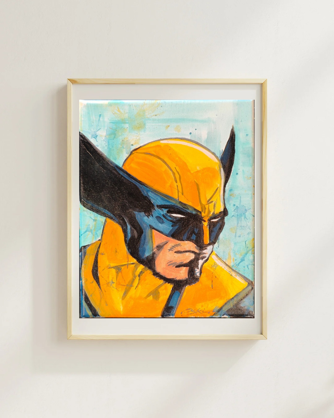 OSKI Wolverine Portrait Paper Fine Fan Art Original Expressionism Painting