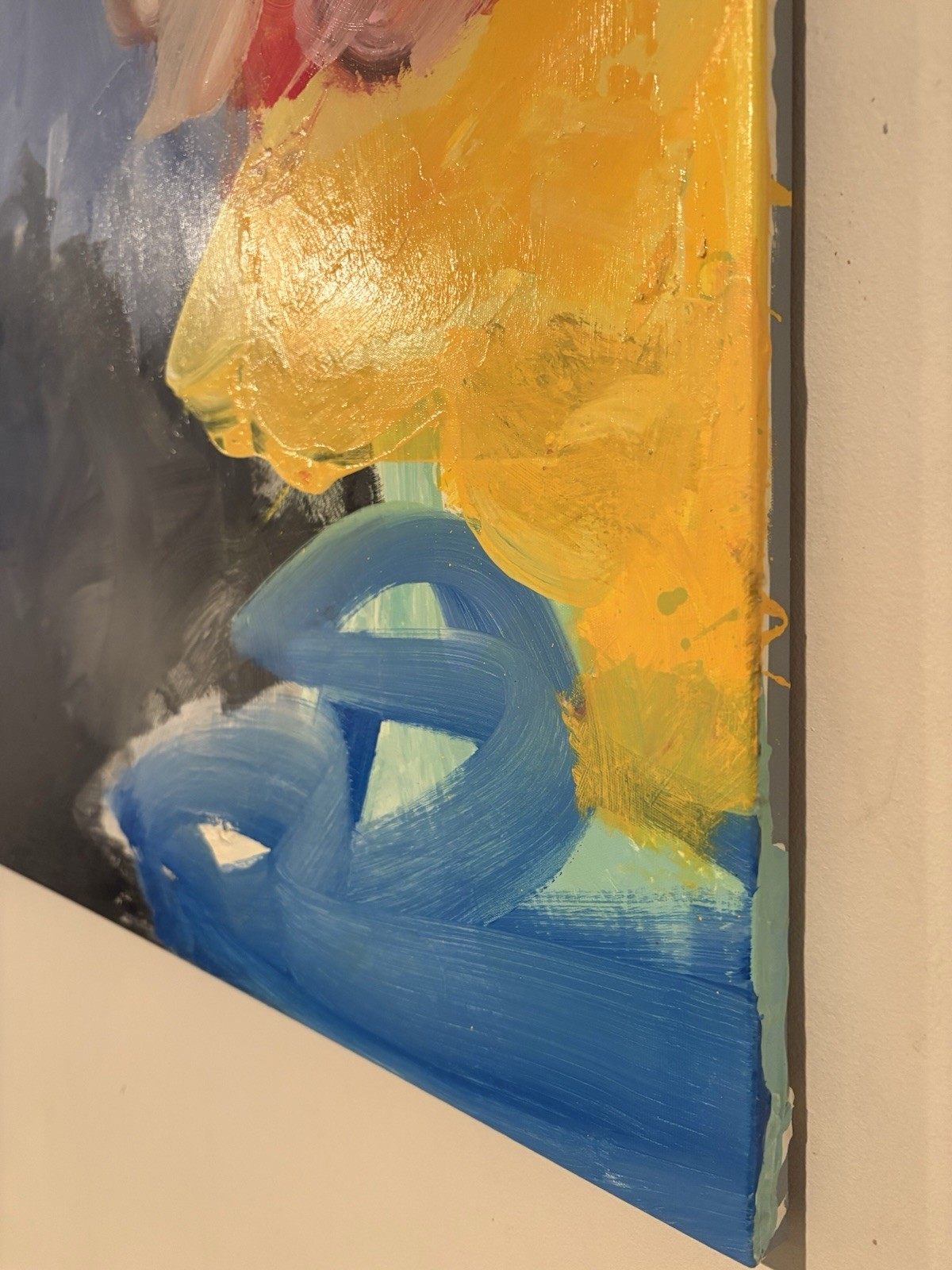 Abstract Acrylics Painting (Set of 2 Canvases)22×22 56x56cm By : Alfred Liriano