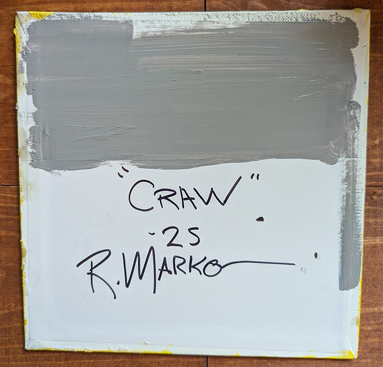 Original Acrylic Painting Small 8″ x 8″ signed by MARKO | «Craw»