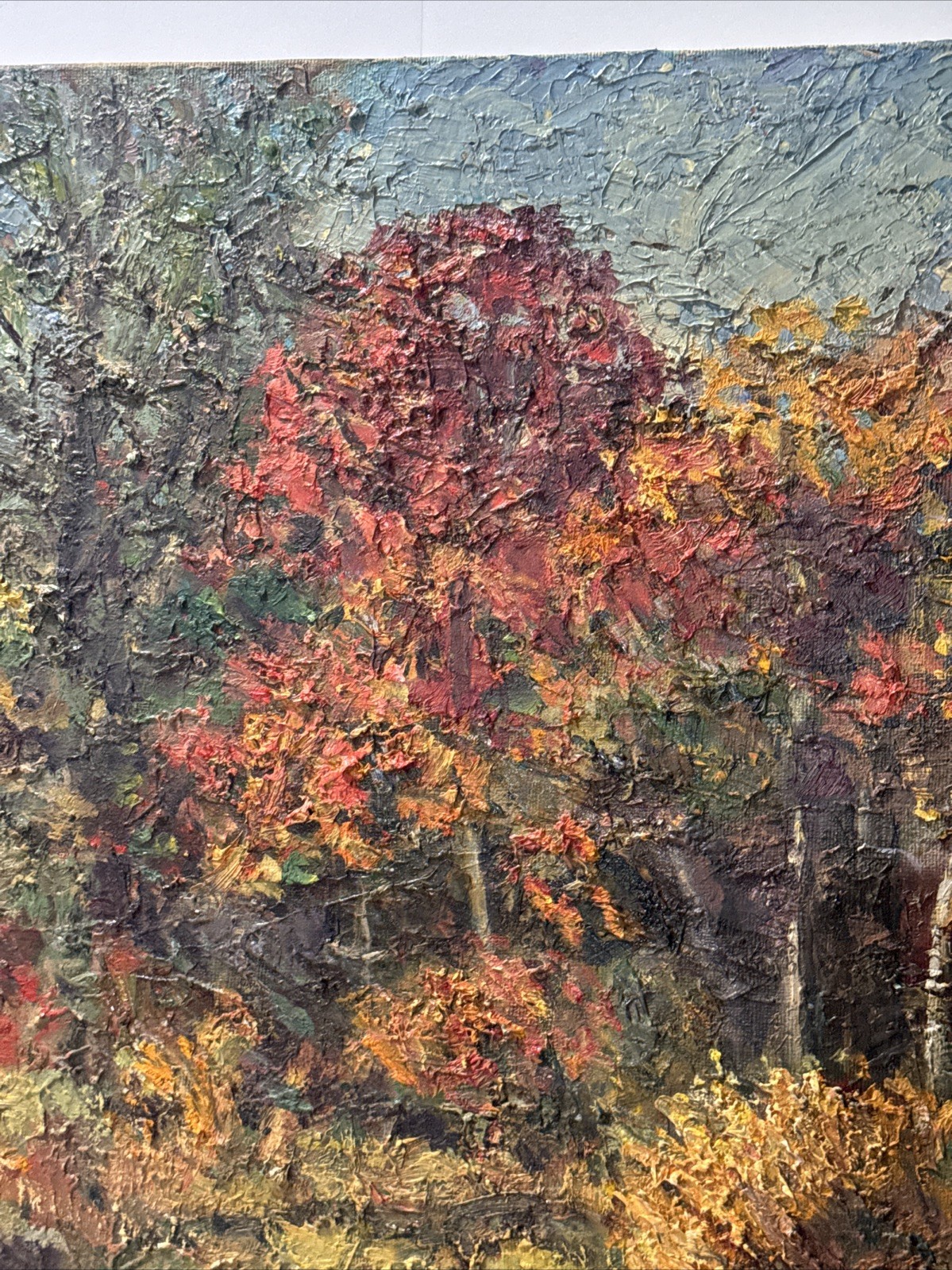 ARTHUR SAFFORD PAINTING AMERICAN LANDSCAPE IMPRESSIONIST CHUNKY OIL 24″ LISTED