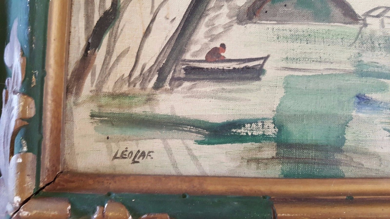 VERY NICE – Leon La Fourcade Oil On Canvas (29″ x 24″) – With Original Frame
