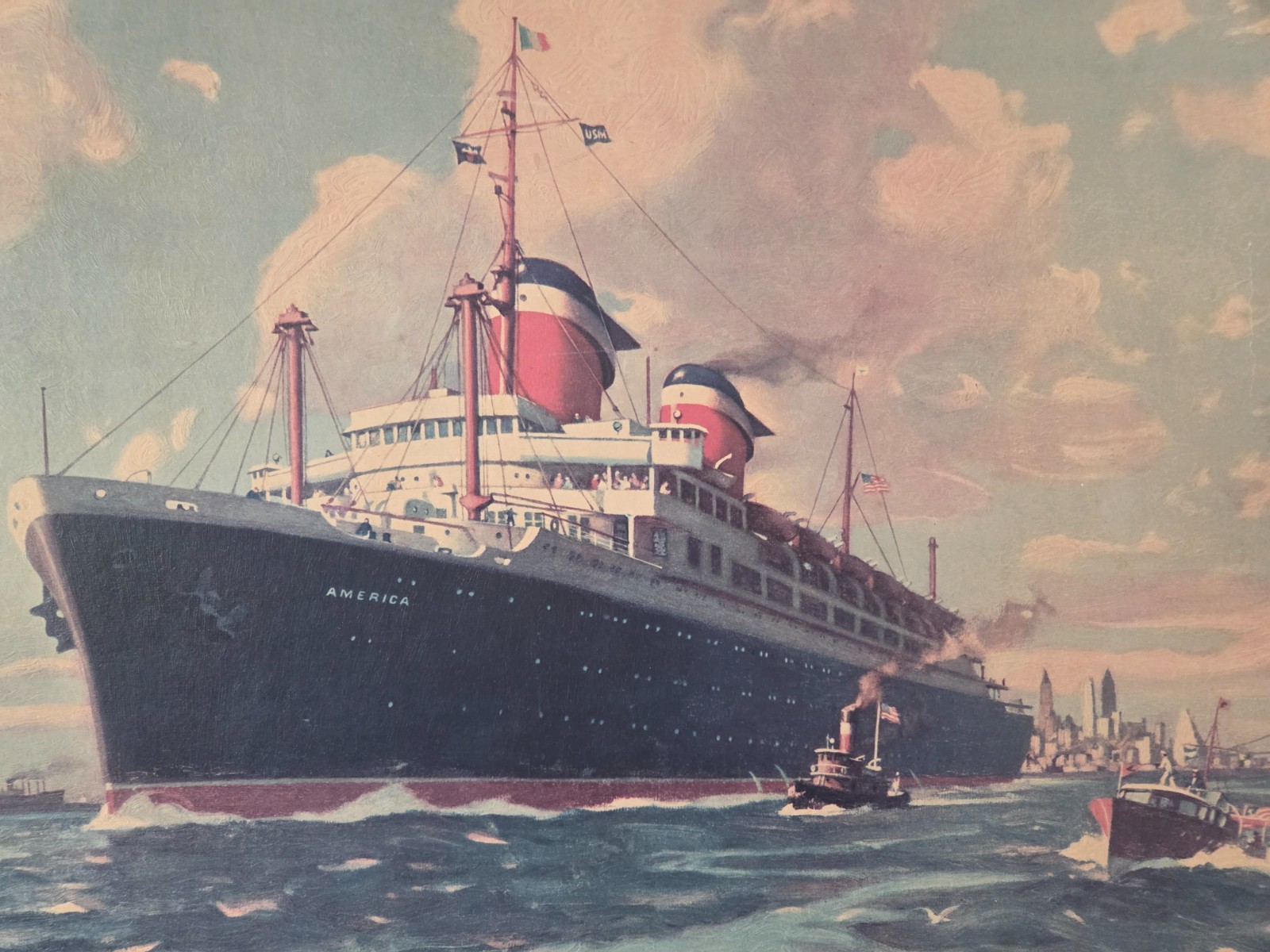 S.S. United States & S.S. America by W.J. Aylward