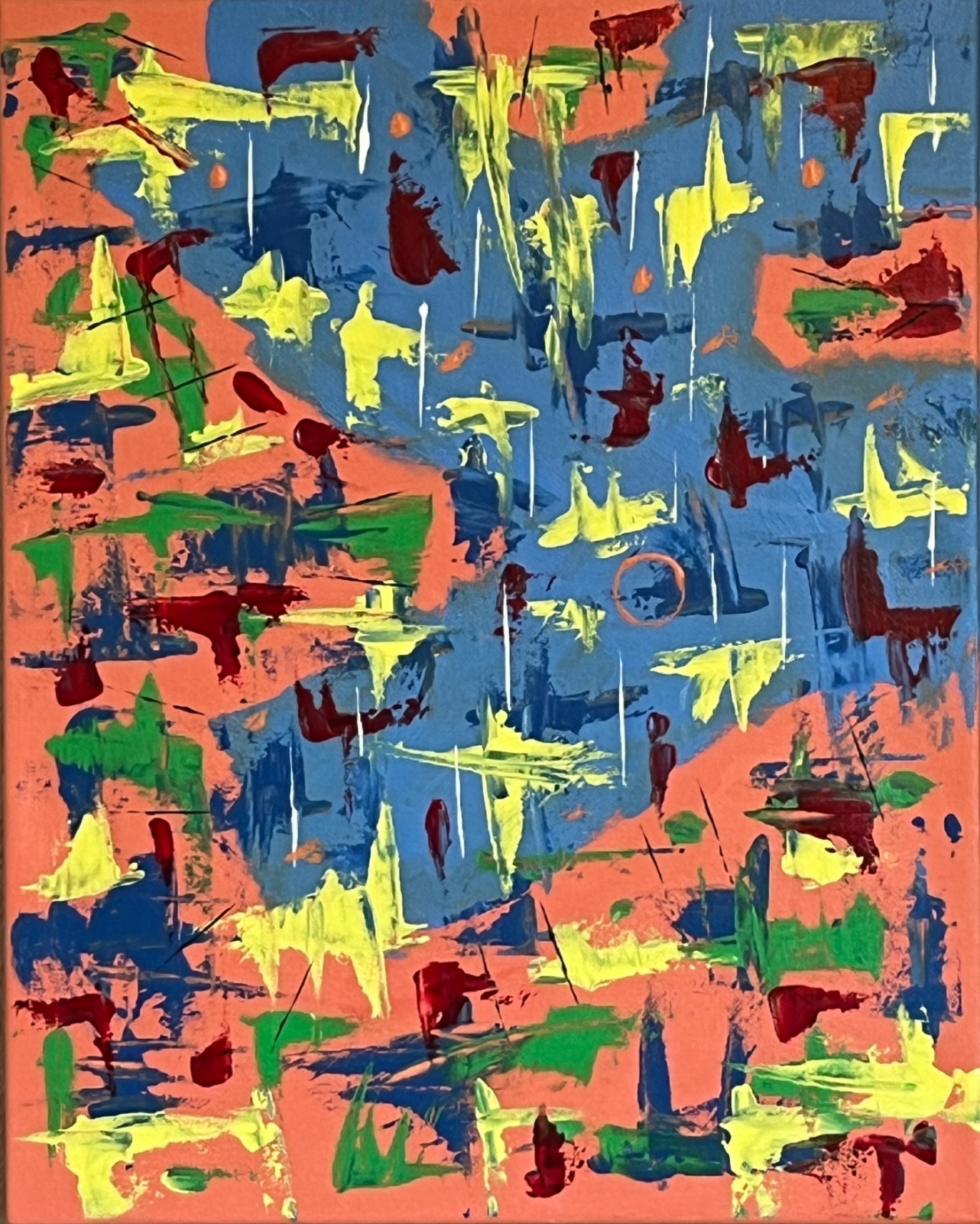 Original Abstract Acrylic Art Painting titled F0529