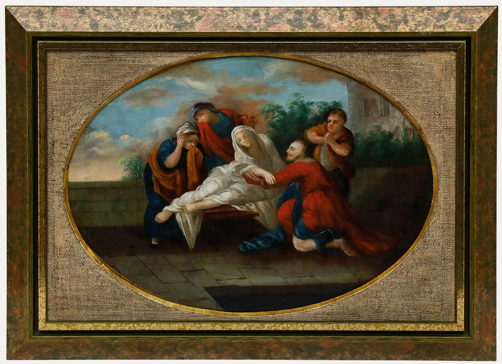 Framed 19th Century Oil – Dormition of the Virgin Mary