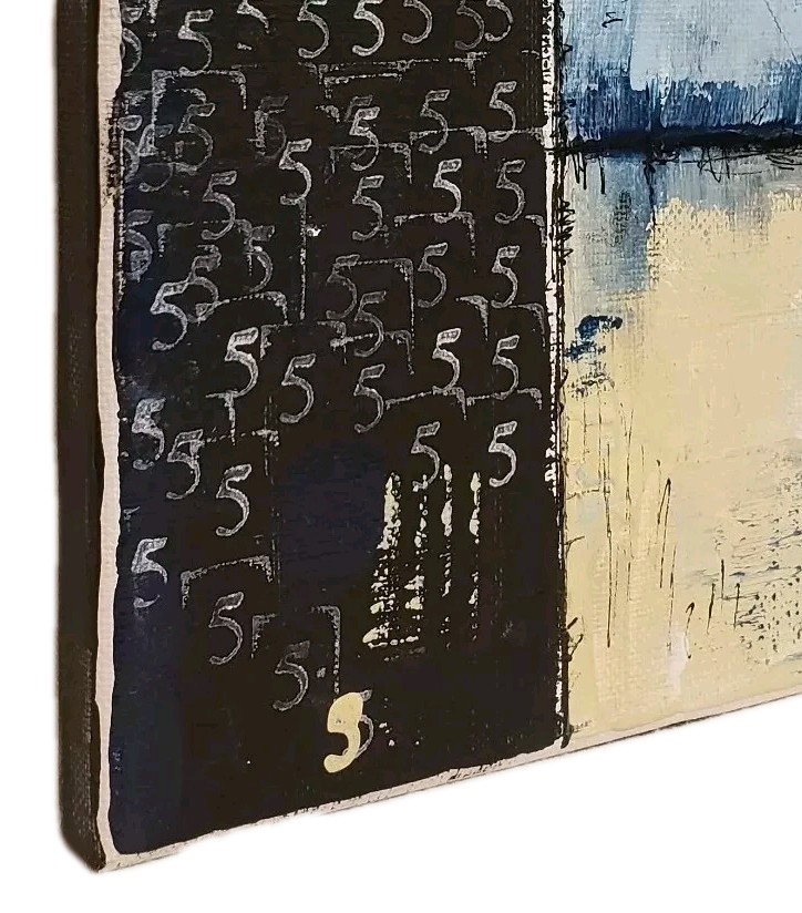 No.644 Original Abstract Modern Minimal Contemporary Painting By K.A.Davis