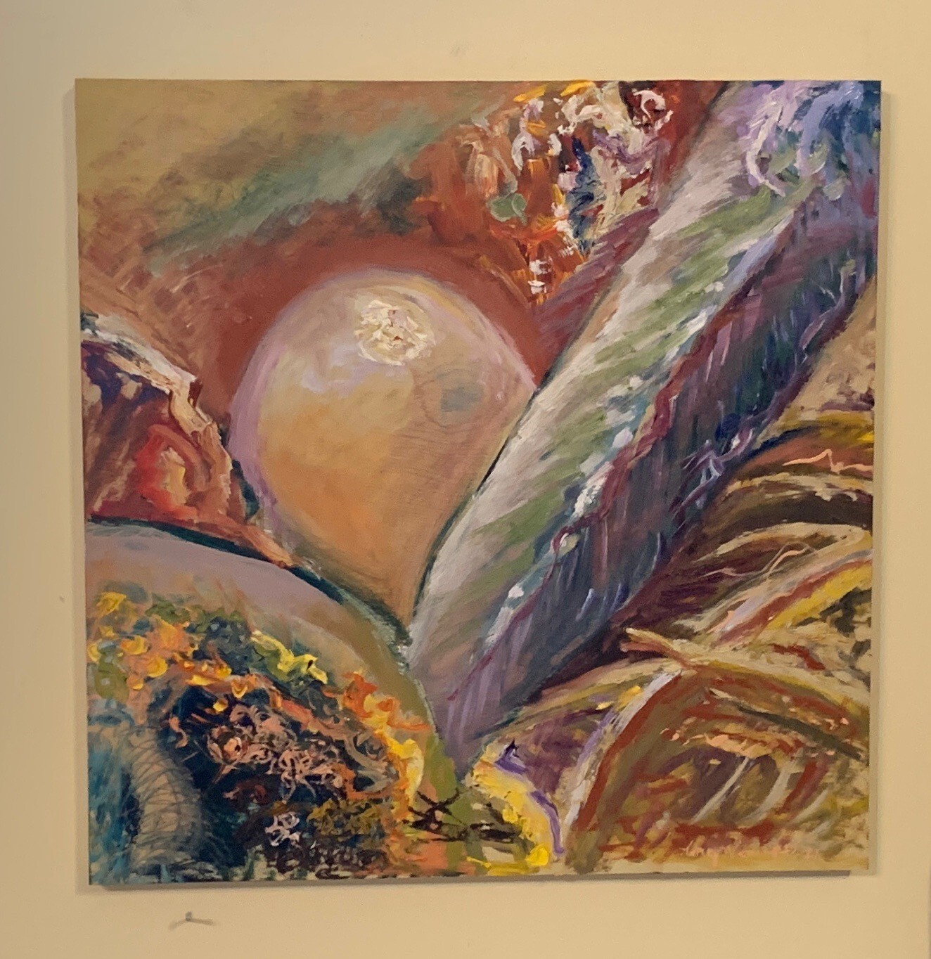 «Nest Egg», Original Oil Painting, Abstract Art, by Van Ness