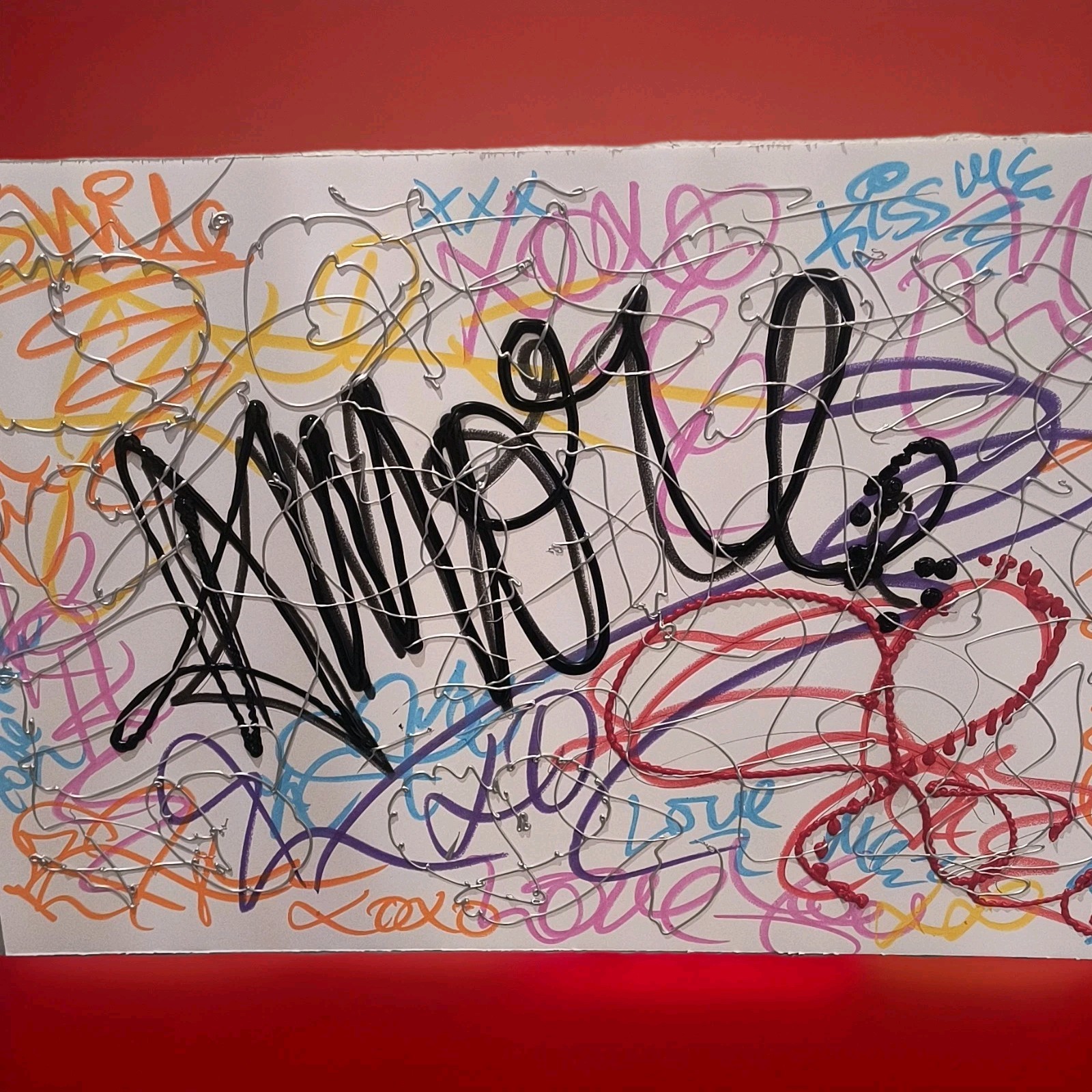 Amore , by Trey Coppland, Graffiti Acrylic Painting, 24+36 in, 2026, Signed