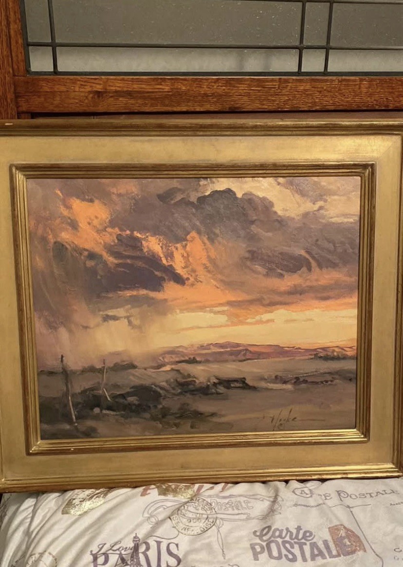 Earth and Sky Original Oil Painting By Marilyn Yanke Signed And Framed