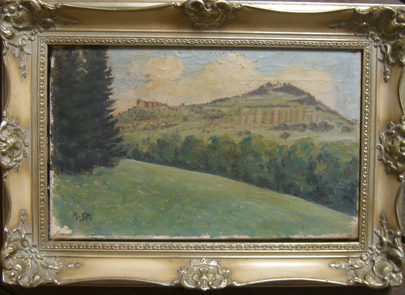 Albert Stagura *1866 -1947 Oil Painting Signed Vineyard Study Frame Antique Oil