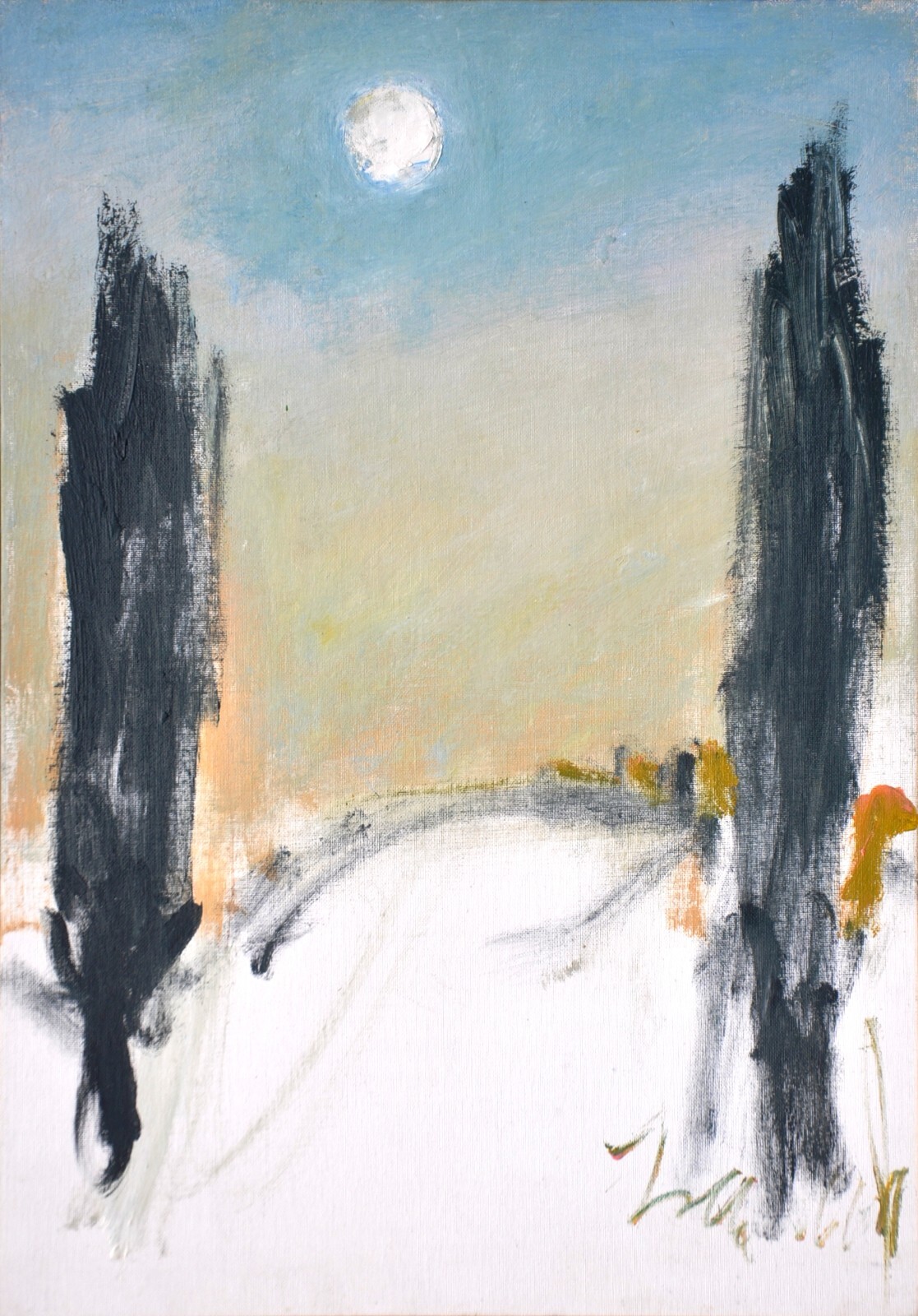 Original landscape acrylic on canvas by Italian artist