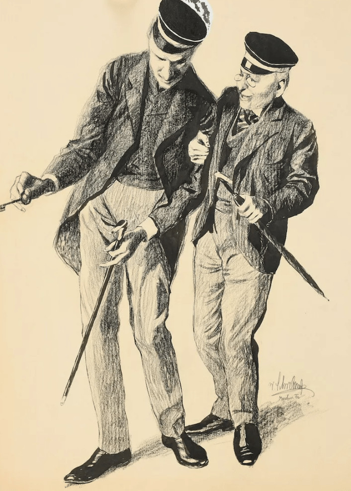 Nach dem Bummel, 1902 | Mischtechnik von Victor Schramm