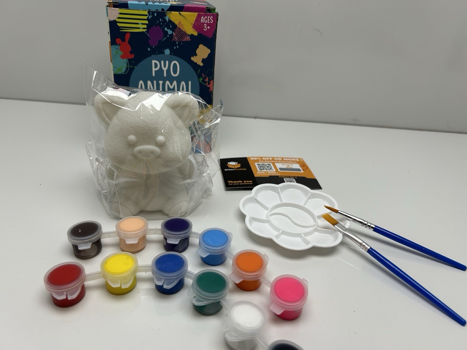 1pc White Embryo Pig Painting Graffiti for Kids Age 3-12+, Art Supplies Creative