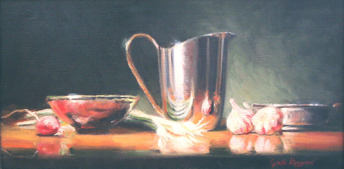 ORIGINAL Framed OIL PAINTING Still Life 8″ x 16″ VEGETABLES Signed REALISM