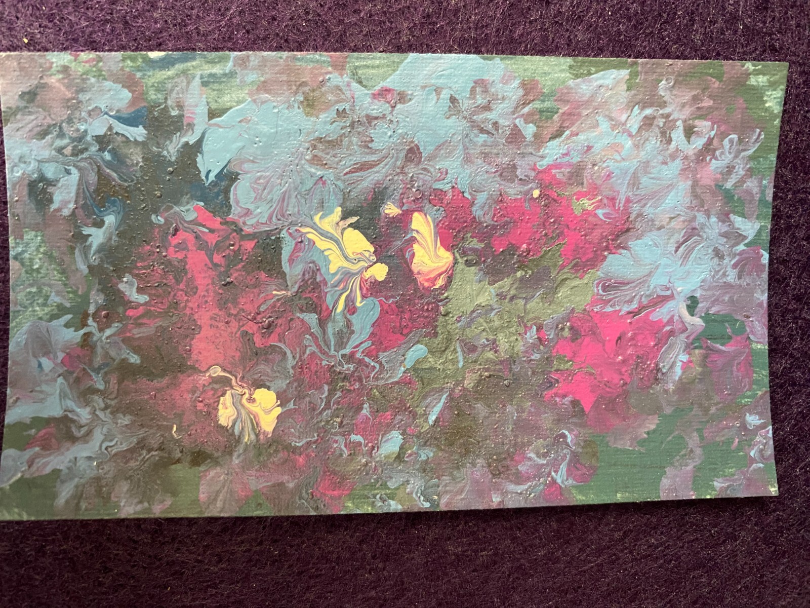BCA Original Art Card 3.5×2 inches Abstract Latex Signed WGF 2024.0115 N