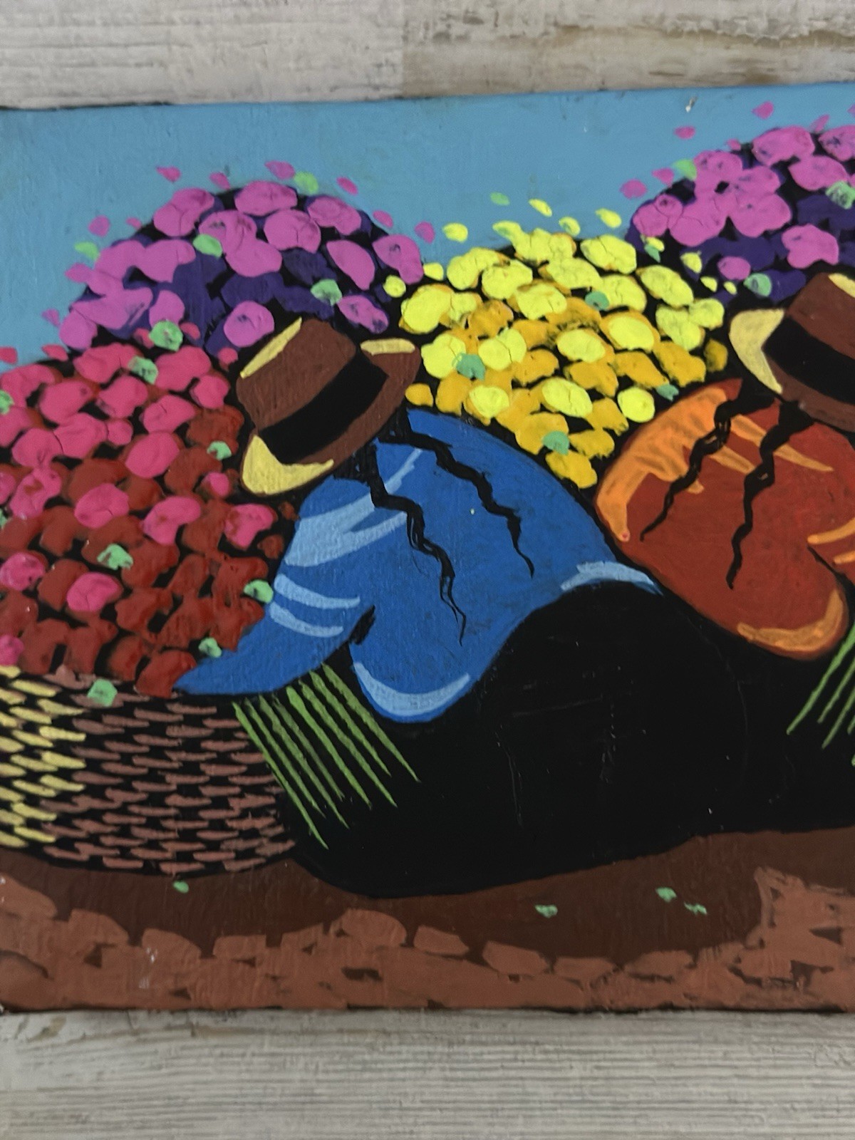 Peruvian Oil Painting on Canvas – 6.5” x 5” – Traditional Folk Art