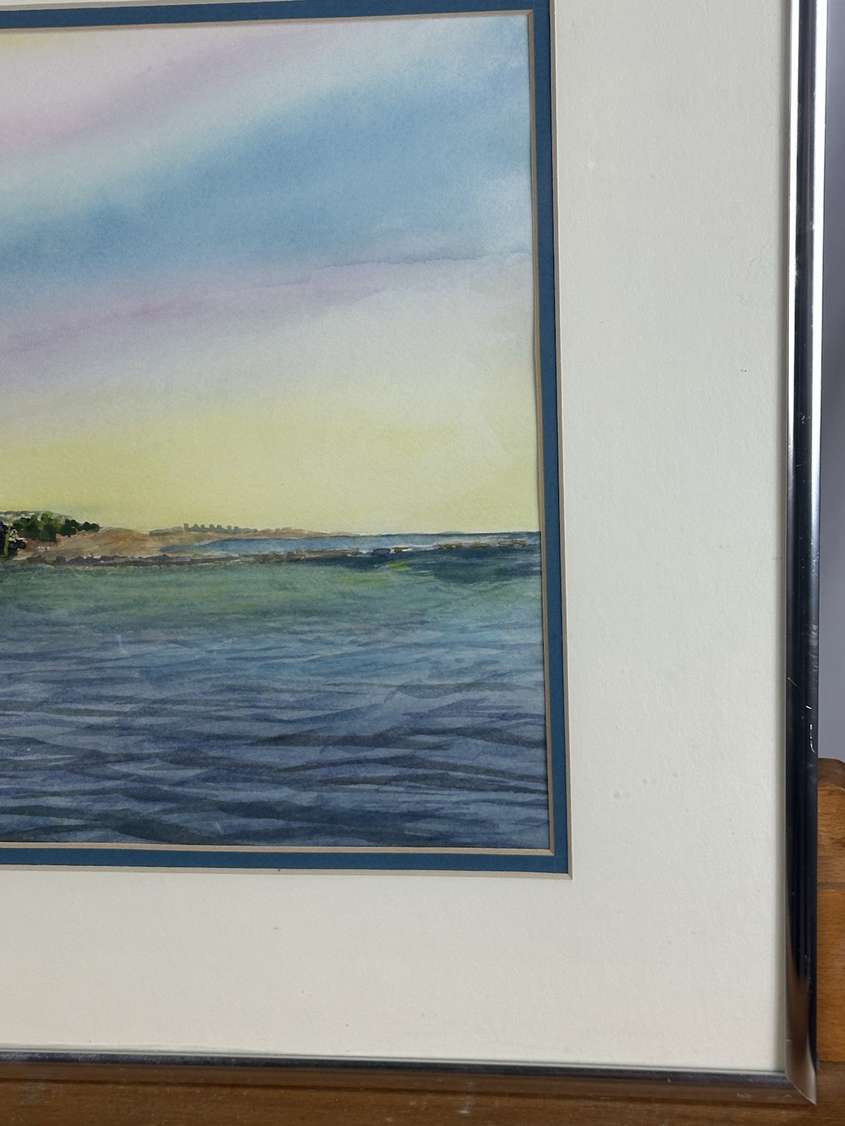 Mellan River Inlet Bridge Delaware Sunset Lorraine Meehan Watercolor Painting