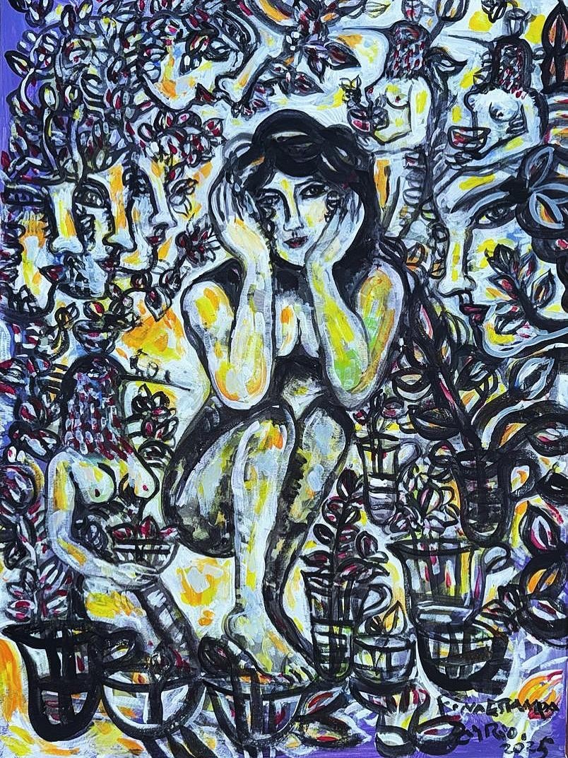 zaida del Rio 80×66 cm acrylic on canvas cubanbeautifulart «fina estampa»