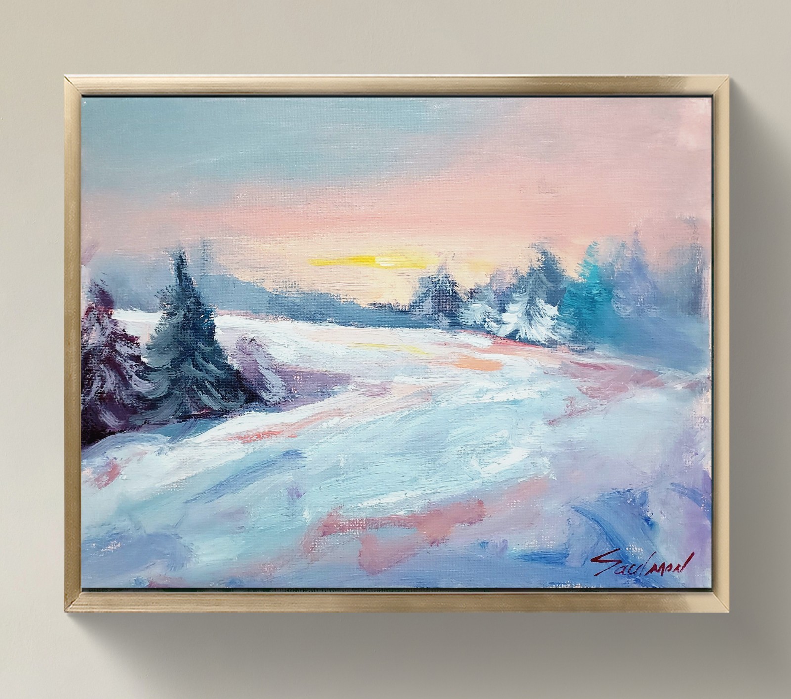 Original Impressionist Painting 14×11 inch on Canvas-Signed by Artist