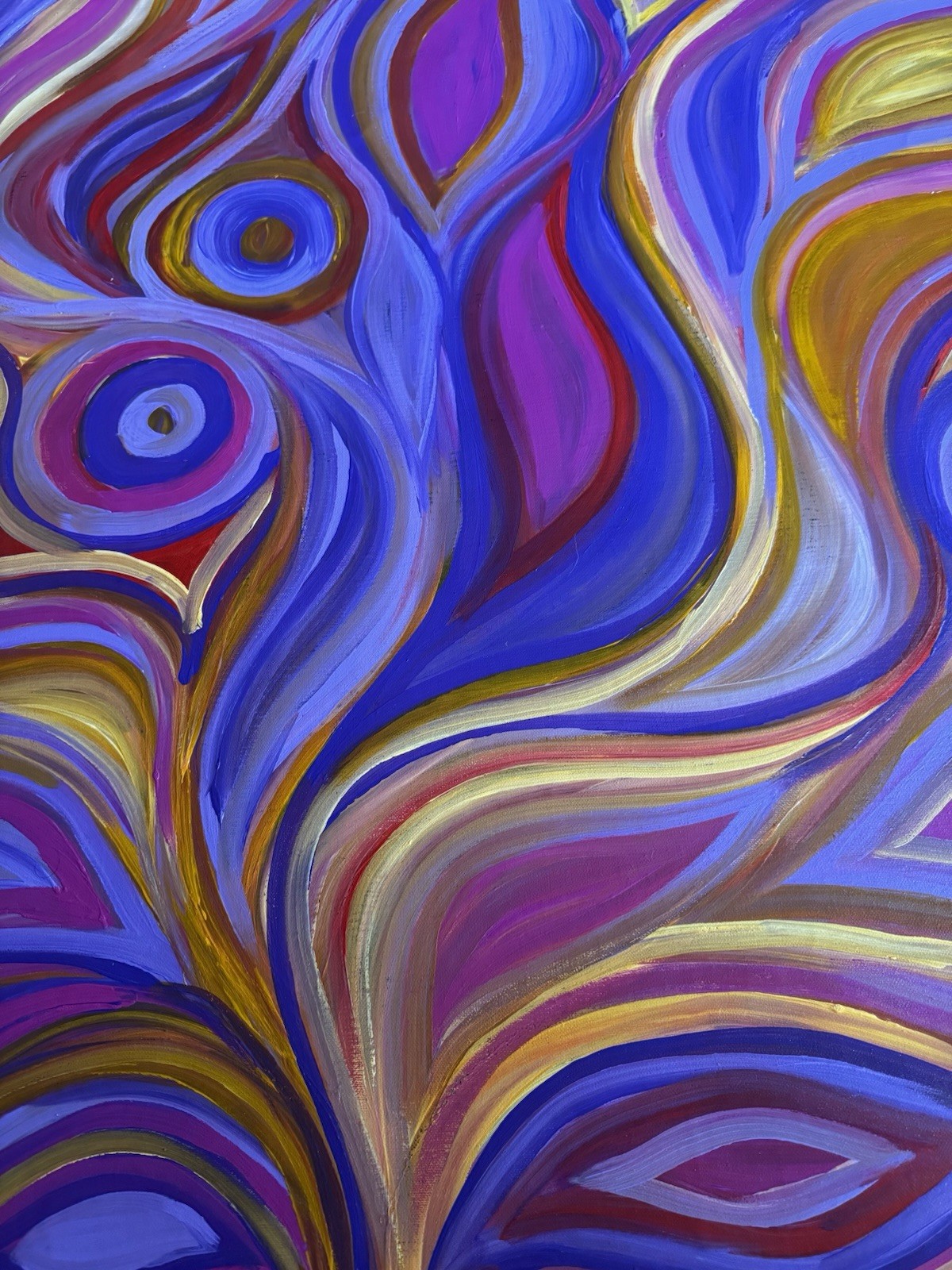 Rachael Nambula. Authentic Aboriginal Art. Size 150cm x 95cm ,Pencil Yam