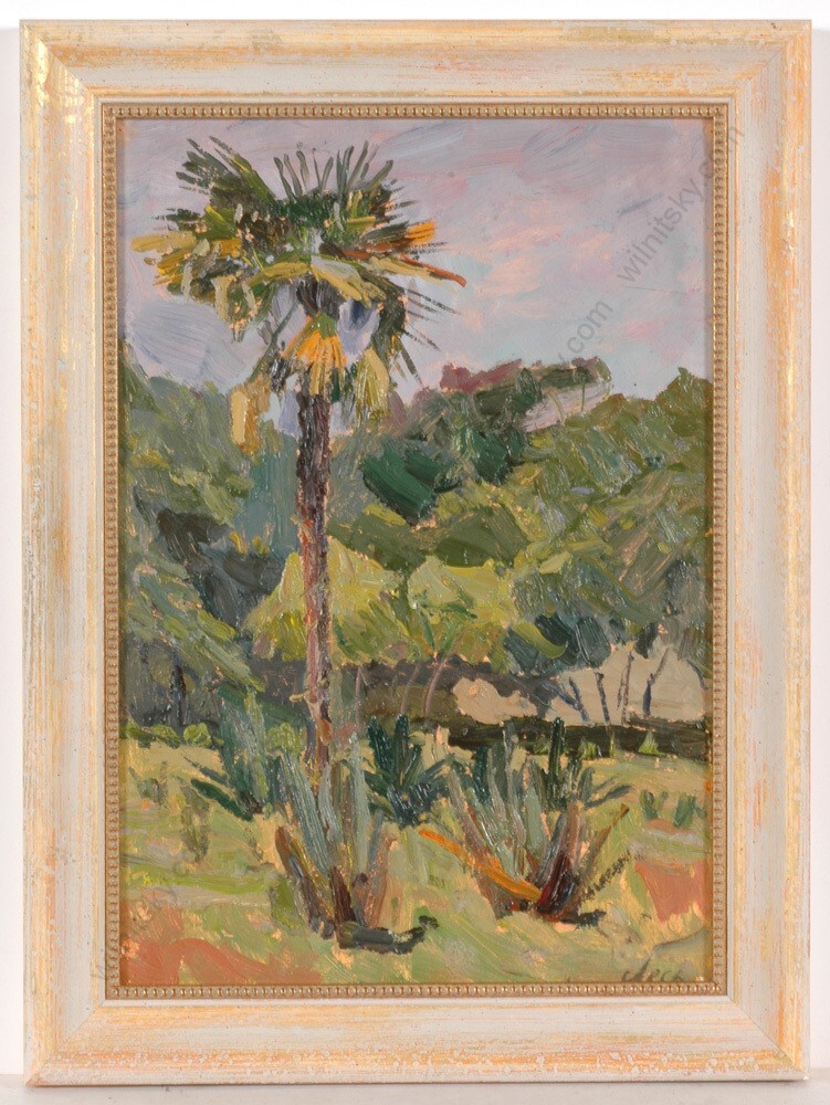 Vladimir Les (1927-2007) «Crimean Landscape», Oil Painting, 1970s (m)